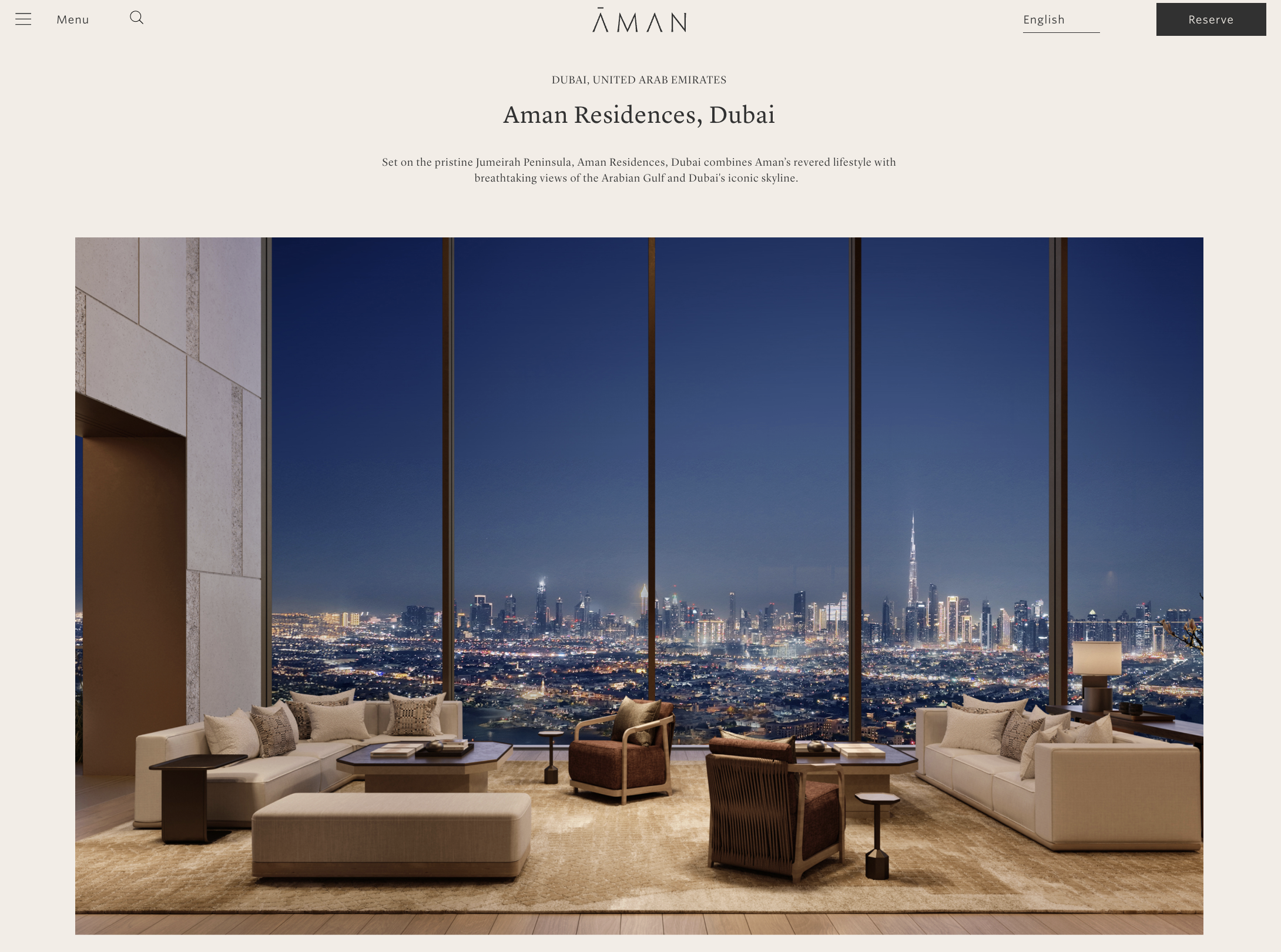 Vol.1755：アマン初のドバイ進出！Aman Residences Dubai が示す“究極の資産価値”とは